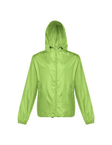 Coupe-vent pour enfant (unisexe) en taffetas 100% polyester (65 g/m²). Contient une capuche avec des bouchons de serrage et une 