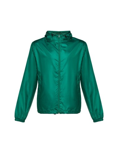 Coupe-vent pour enfant (unisexe) en taffetas 100% polyester (65 g/m²). Contient une capuche avec des bouchons de serrage et une 