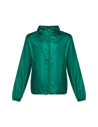 Coupe-vent pour enfant (unisexe) en taffetas 100% polyester (65 g/m²). Contient une capuche avec des bouchons de serrage et une 