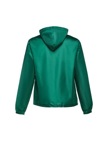 Coupe-vent pour enfant (unisexe) en taffetas 100% polyester (65 g/m²). Contient une capuche avec des bouchons de serrage et une 