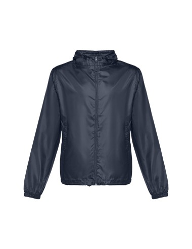 Coupe-vent pour enfant (unisexe) en taffetas 100% polyester (65 g/m²). Contient une capuche avec des bouchons de serrage et une 