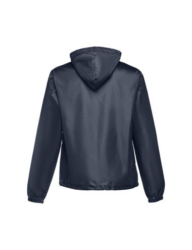 Coupe-vent pour enfant (unisexe) en taffetas 100% polyester (65 g/m²). Contient une capuche avec des bouchons de serrage et une 