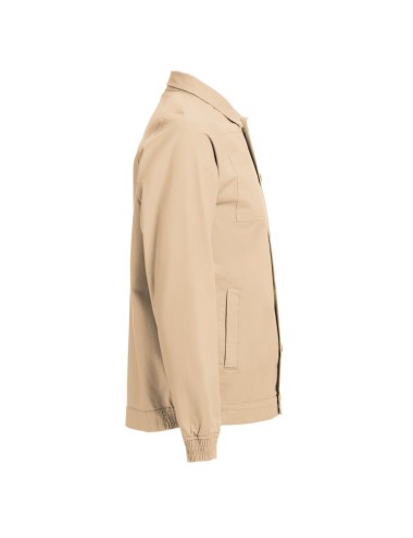 Veste en coton 98% et élasthanne 2% (240 g/m²). De coupe moderne, elle comporte 2 pinces dans le dos et des élastiques aux poign