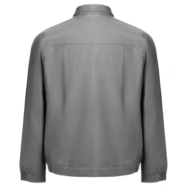 Veste en coton 98% et élasthanne 2% (240 g/m²). De coupe moderne, elle comporte 2 pinces dans le dos et des élastiques aux poign