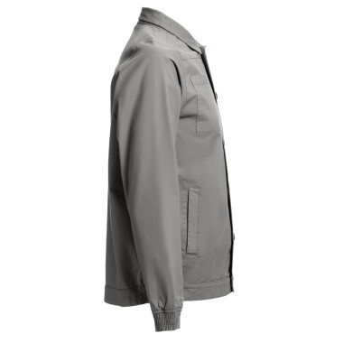 Veste en coton 98% et élasthanne 2% (240 g/m²). De coupe moderne, elle comporte 2 pinces dans le dos et des élastiques aux poign
