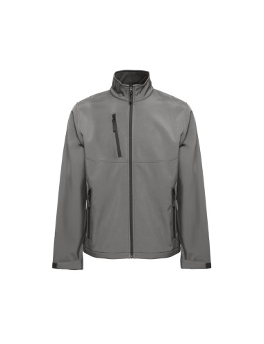 Veste (unisexe) softshell 96% polyester et 4% élasthanne (280 g/m²) avec deux couches et revêtement imperméable. Veste doublée e