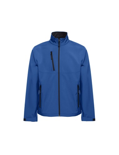 Veste (unisexe) softshell 96% polyester et 4% élasthanne (280 g/m²) avec deux couches et revêtement imperméable. Veste doublée e