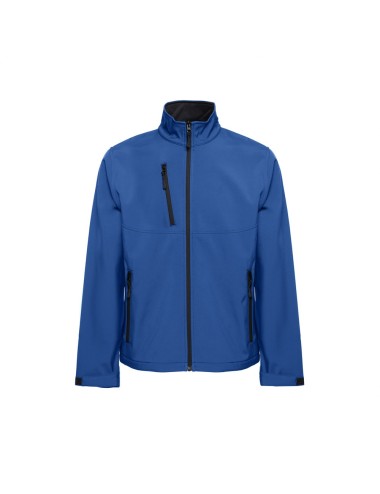 Veste (unisexe) softshell 96% polyester et 4% élasthanne (280 g/m²) avec deux couches et revêtement imperméable. Veste doublée e