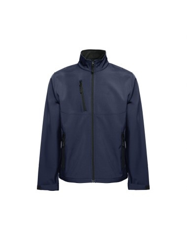 Veste (unisexe) softshell 96% polyester et 4% élasthanne (280 g/m²) avec deux couches et revêtement imperméable. Veste doublée e