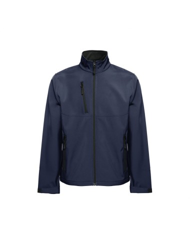 Veste (unisexe) softshell 96% polyester et 4% élasthanne (280 g/m²) avec deux couches et revêtement imperméable. Veste doublée e