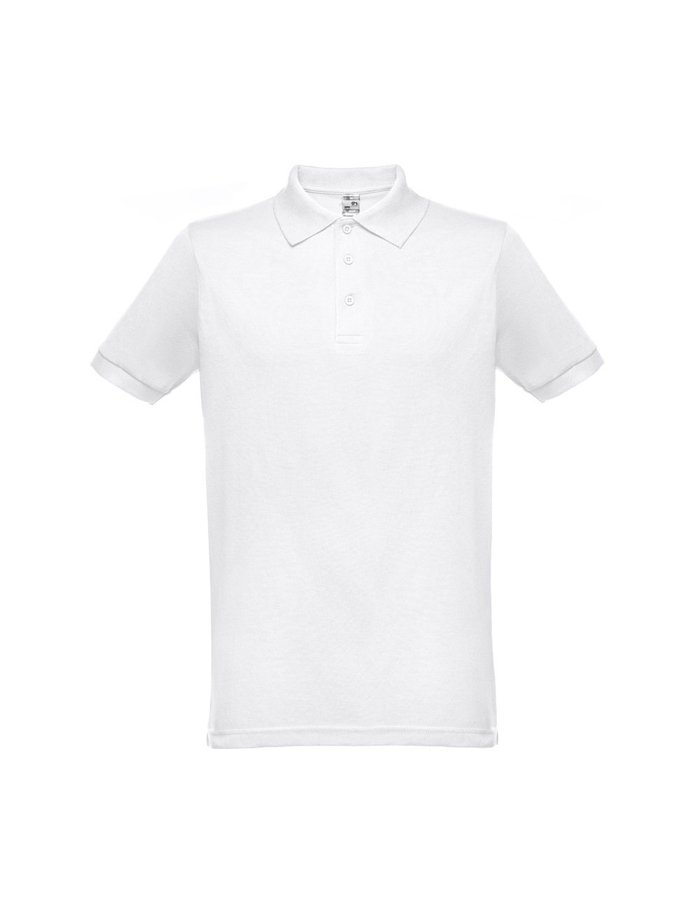 Polo pour homme à manches courtes en maille piquée 35% coton cardé et 65% polyester (200 g/m²). Polo de coupe classique avec col