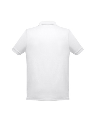 Polo pour homme à manches courtes en maille piquée 35% coton cardé et 65% polyester (200 g/m²). Polo de coupe classique avec col