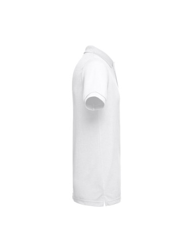 Polo pour homme à manches courtes en maille piquée 35% coton cardé et 65% polyester (200 g/m²). Polo de coupe classique avec col