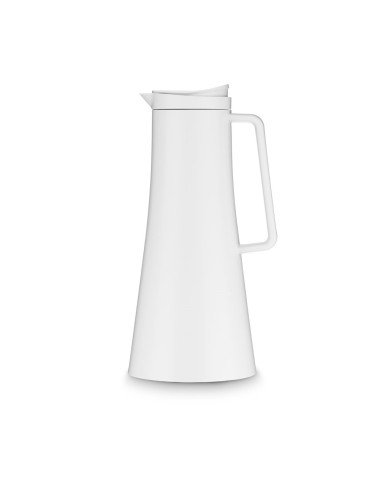 Bouilloire en acier inoxydable isolée sous vide. Le couvercle se referme automatiquement après chaque utilisation pour maintenir