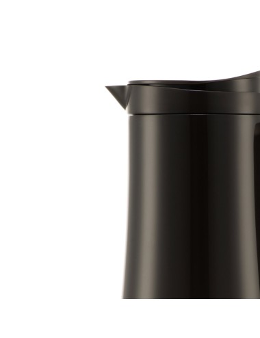 Bouilloire en acier inoxydable isolée sous vide. Le couvercle se referme automatiquement après chaque utilisation pour maintenir