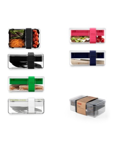 Boîte hermétique en Tritan™ et silicone avec couverts (inclus)