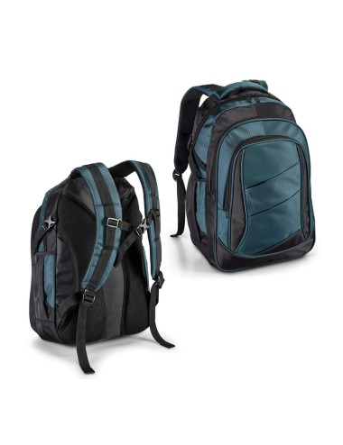 Sac à dos pour ordinateur en 1680D et 300D avec 2 compartiments. Le compartiment principal a un intérieur doublé et une division