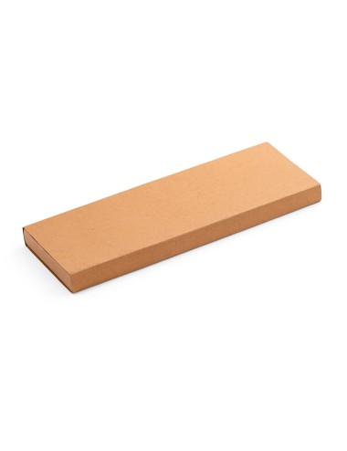 Ensemble de 2 pièces pour barbecue en bambou et acier inoxydable. Kit avec 2 ustensiles fournis dans une boîte cadeau en papier 