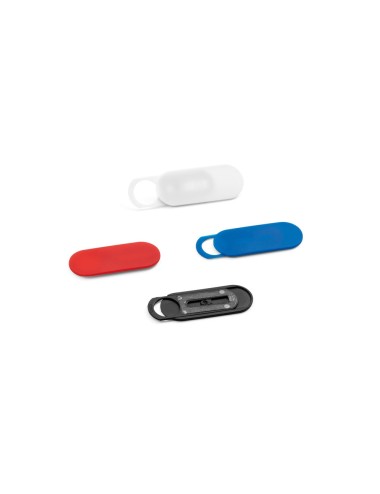 Protecteur de webcam PP avec couvercle coulissant et autocollant au dos. Ce protecteur a un format universel et convient pour sm