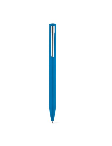 clip en fer chromé brillant. Corps laqué avec finition brillante et recharge en métal et encre bleue Dokumental®. Disponible dan