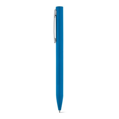 Stylo à bille en aluminium avec mécanisme twist, clip en fer chromé brillant. Corps laqué avec finition brillante et recharge en