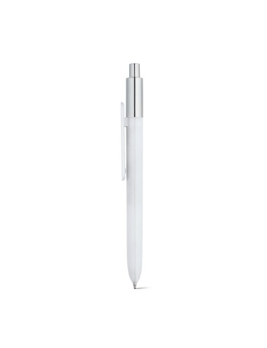 Stylo en plastique avec finition brillante et embout chromé. Disponible en plusieurs coloris. Inclus une recharge x20 en encre b