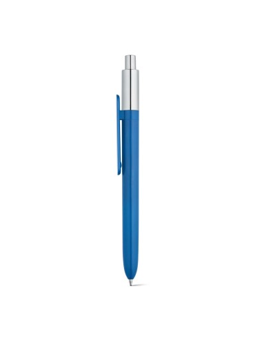 Stylo en plastique avec finition brillante et embout chromé. Disponible en plusieurs coloris. Inclus une recharge x20 en encre b