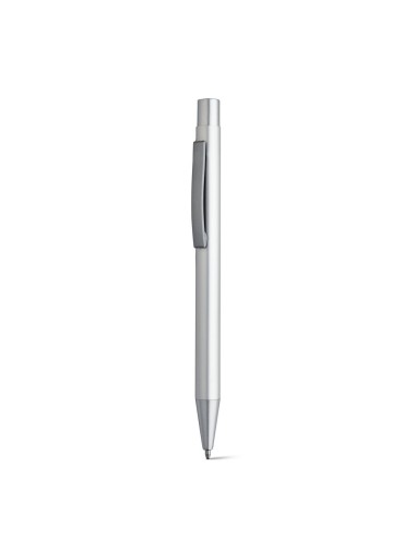 Stylo à bille en aluminium avec clip et finition mate. Encre bleue. ø10 x 137 mm