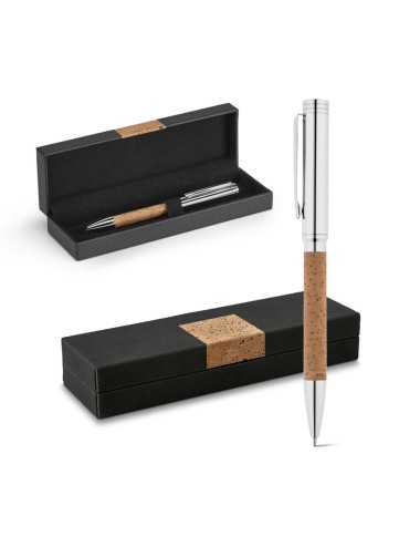 Stylo à bille en liège et métal