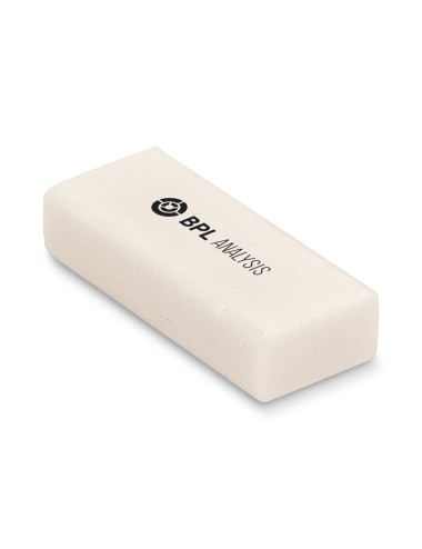 Gomme TPR blanche pour effacer les marques de crayon. Gomme rectangulaire. Idéale pour l'école ou le bureau. 55 x 22 x 12 mm