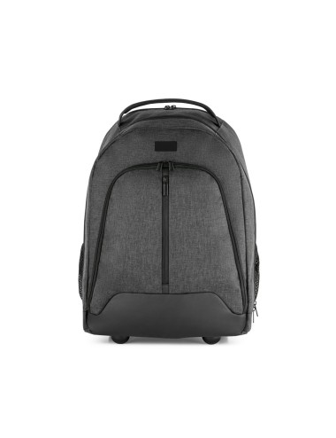 Sac à dos à roulettes pour ordinateur portable en 600D haute densité et polyester 600D imperméable. Compartiment principal pour 