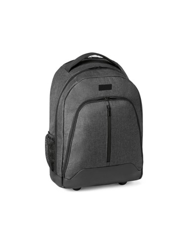 Sac à dos à roulettes pour ordinateur portable en 600D haute densité et polyester 600D imperméable. Compartiment principal pour 