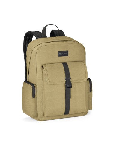 Sac à dos pour ordinateur en coton canevas pré-lavé. Compartiment principal doublé, avec 2 séparateurs rembourrés pour ordinateu