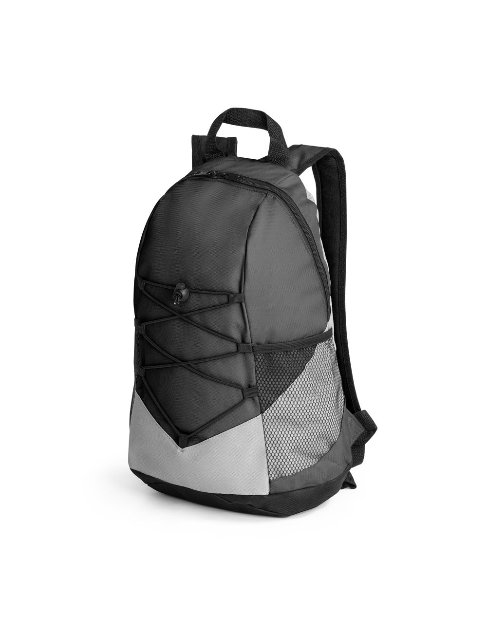 Sac à dos en 600D avec poches latérales en filet et poche intérieure. Dos et anses matelassés. Capacité jusqu'à 15 L. 250 x 420 