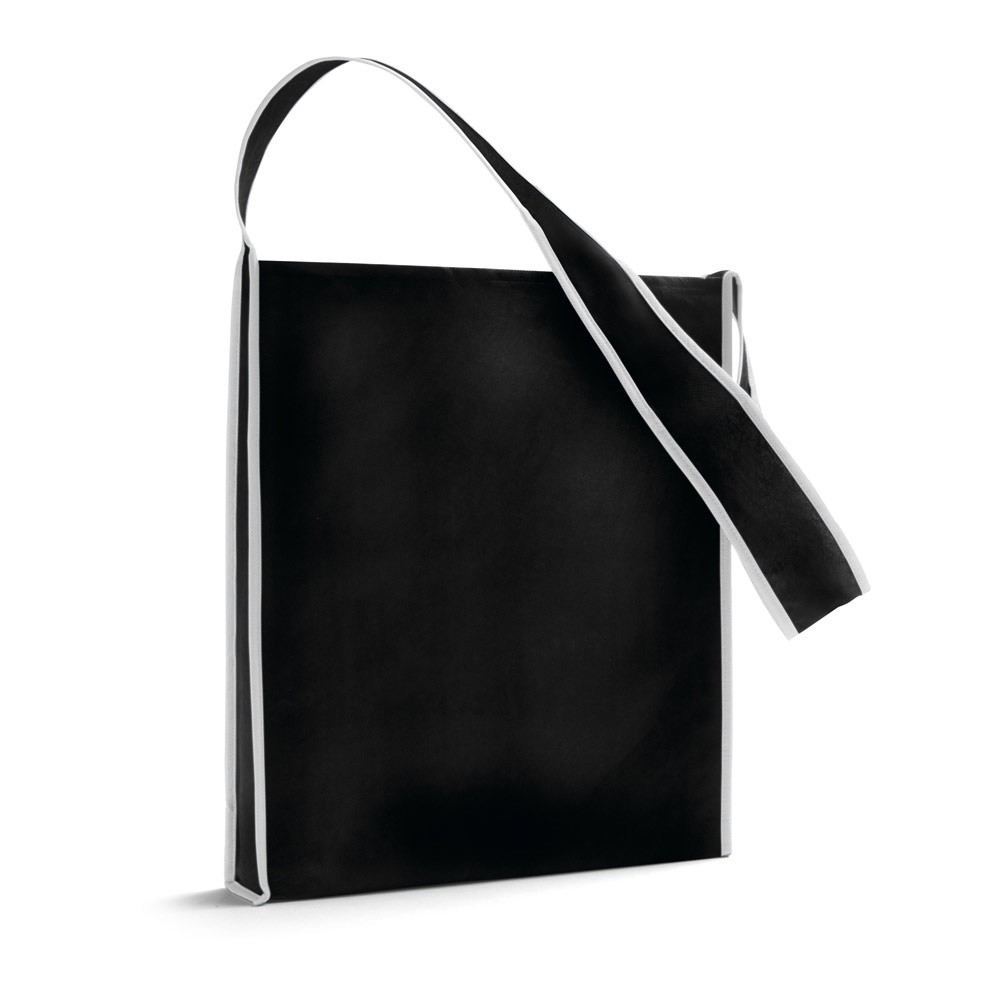 Sac à bandoulière en non-tissé (80 g/m²) avec une sangle de 95 cm. Disponible dans une large gamme de couleurs. 350 x 390 x 60 m