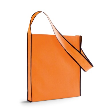 Sac à bandoulière en non-tissé (80 g/m²) avec une sangle de 95 cm. Disponible dans une large gamme de couleurs. 350 x 390 x 60 m