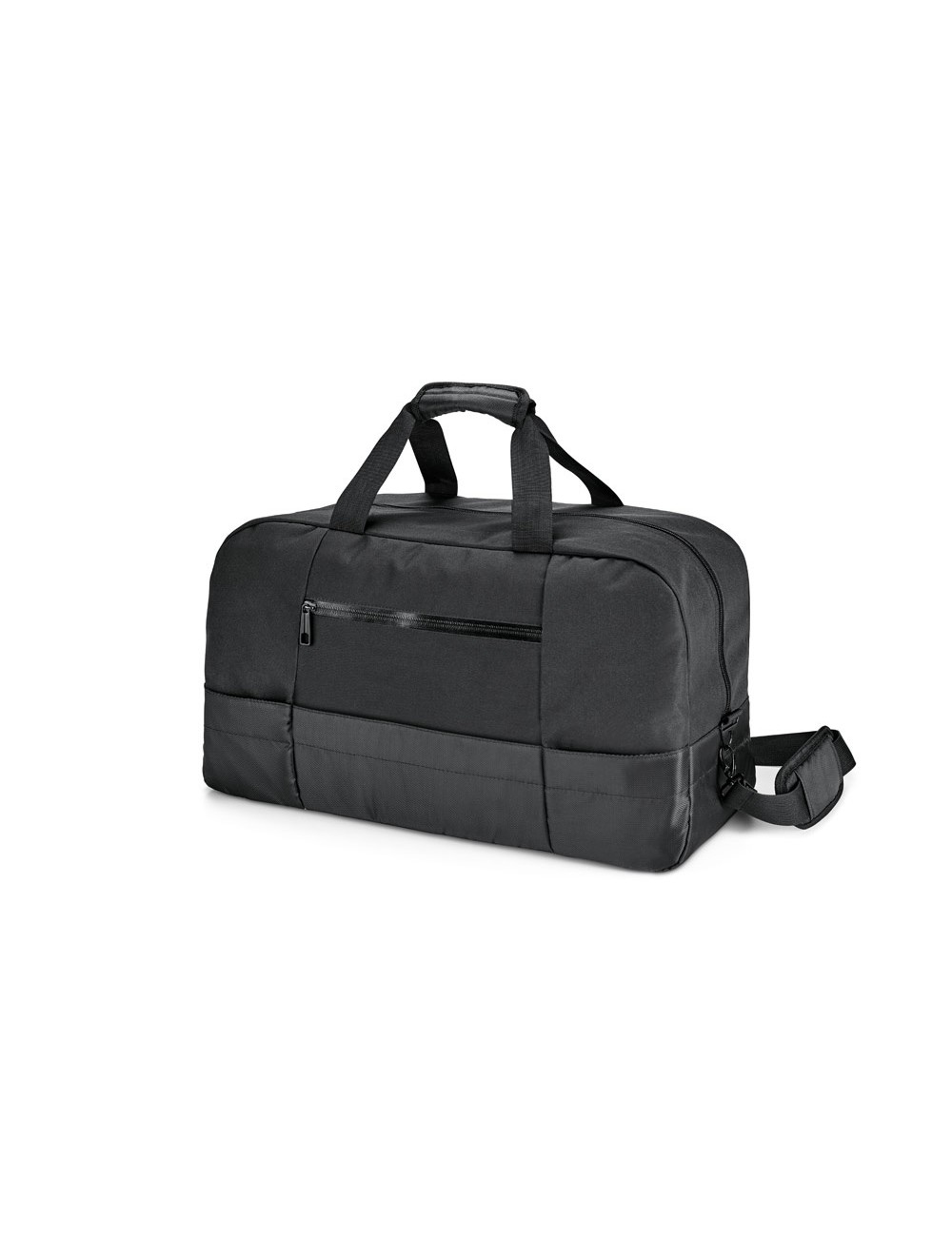 Sac de sport exécutif en 840D jacquard et 300D avec intérieur doublé. Compartiment principal et poche frontale avec fermeture éc