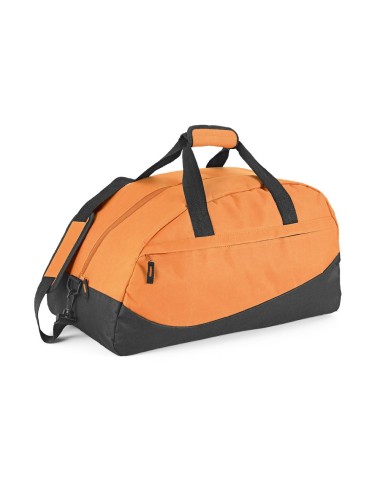 Sac de sport 600D. Renfort semi-rigide en partie basse. Bandoulière avec renfort matelassé réglable. Capacité jusqu'à 38 L. 550 