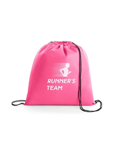 Sacs à cordelettes en 210D avec éléments réfléchissants et cordon de fermeture. Produit promotionnel. 370 x 410 mm