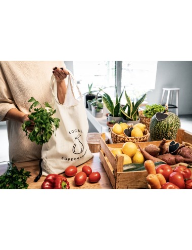 Sac pliable 100% coton (100 g/m²). Ce produit est fourni non plié. 370 x 400 mm