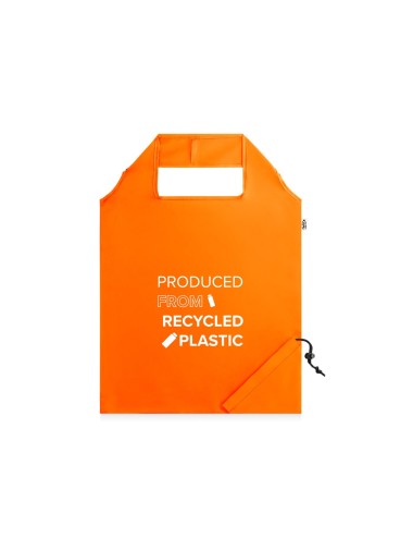 Sac pliable en rPET 190T. Fabriqué à partir de plastique recyclé contribuant ainsi à la réduction des résidus. Anses de 40 cm. 3