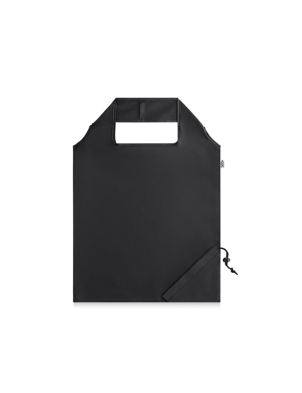 Sac pliable en rPET 190T. Fabriqué à partir de plastique recyclé contribuant ainsi à la réduction des résidus. Anses de 40 cm. 3
