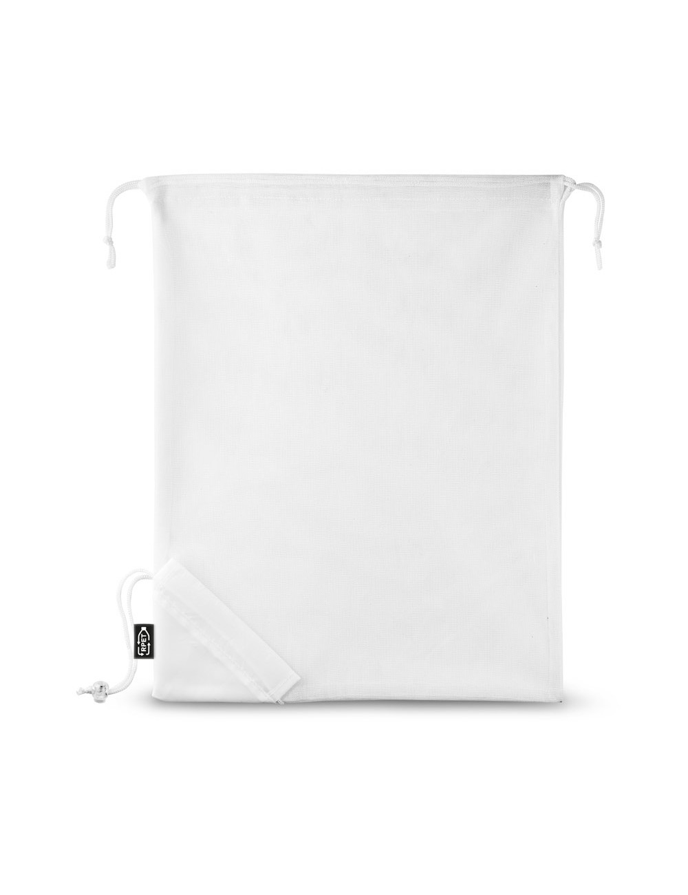 Sac pliable en maille rPET avec pochette en rPET 190T (pour plier le sac) Idéal pour les courses 320 x 400 mm