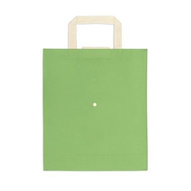 Sac pliable non tissé (80 g/m²) avec anses de 35 cm. Ce produit est livré plié. Mesure ouverte: 350 x 410 x 100 mm | Mesure plié