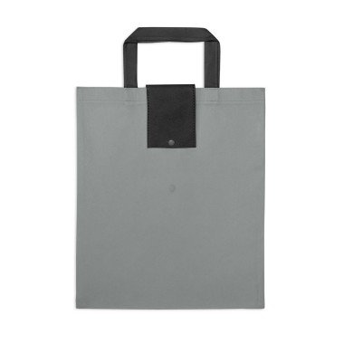 Sac pliable non tissé (80 g/m²) avec anses de 35 cm. Ce produit est livré plié. Mesure ouverte: 350 x 410 x 100 mm | Mesure plié