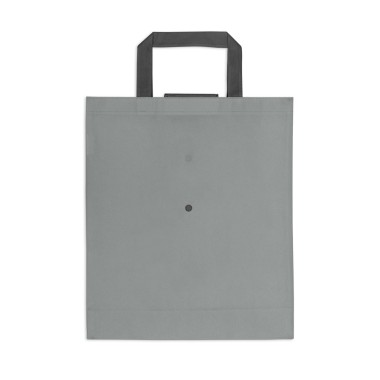 Sac pliable non tissé (80 g/m²) avec anses de 35 cm. Ce produit est livré plié. Mesure ouverte: 350 x 410 x 100 mm | Mesure plié