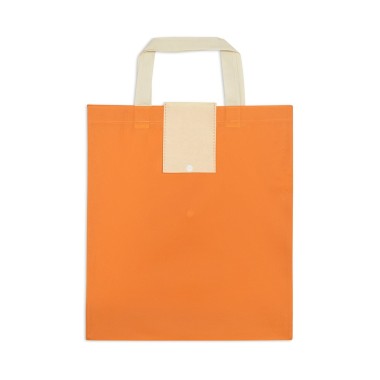 Sac pliable non tissé (80 g/m²) avec anses de 35 cm. Ce produit est livré plié. Mesure ouverte: 350 x 410 x 100 mm | Mesure plié