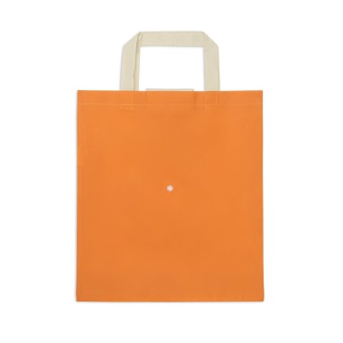 Sac pliable non tissé (80 g/m²) avec anses de 35 cm. Ce produit est livré plié. Mesure ouverte: 350 x 410 x 100 mm | Mesure plié
