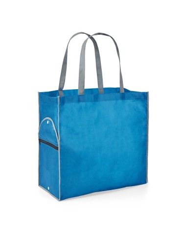 Sac shopping pliable en non tissé (80 g/m²) avec anses de 65 cm. Livré déplié. Mesure ouverte: 450 x 400 x 200 mm | Mesure pliée