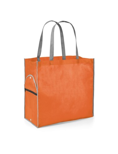 Sac shopping pliable en non tissé (80 g/m²) avec anses de 65 cm. Livré déplié. Mesure ouverte: 450 x 400 x 200 mm | Mesure pliée